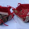 Handmade Fabric Bread Six-Sided Basket, Armenian Carpet Ornament