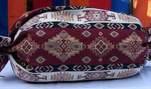 Round Bolster Pillow Cover Ethnic, Sofa Carpet Cushion, Armenian Mutaka