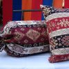 Round Bolster Pillow Cover Ethnic, Sofa Carpet Cushion, Armenian Mutaka