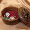 Round Wooden Jewelry Box
