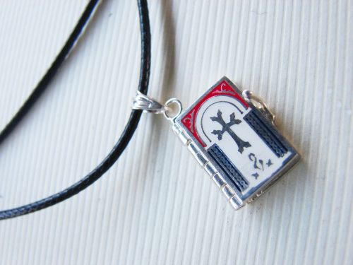 Miniature Prayer Book 925 Silver, Prayer in Armenian Հայր Մեր