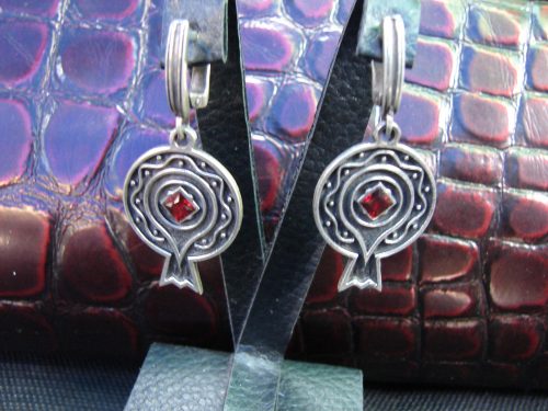 Pomegranate Earrings Sterling Silver 925