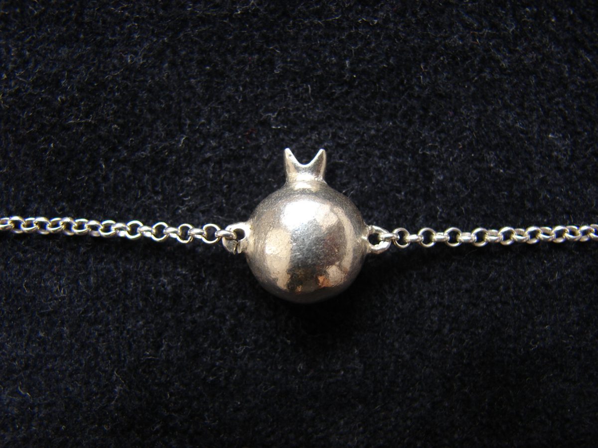 Bracelet Pomegranate Charm Sterling Silver 925
