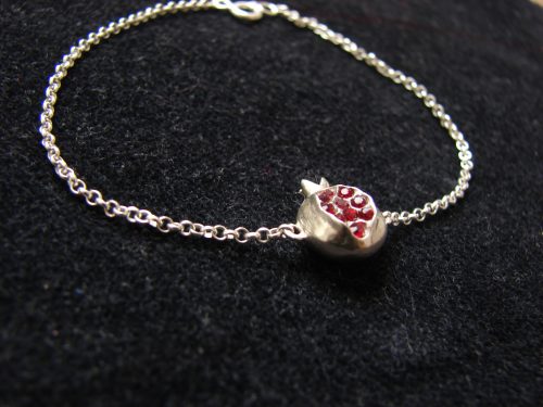 Bracelet Pomegranate Charm Sterling Silver 925