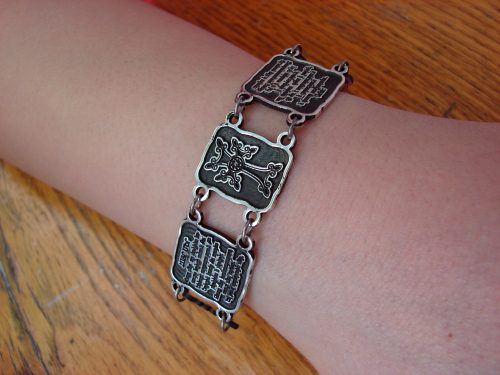 Wide Linked Bracelet Sterling Silver 925