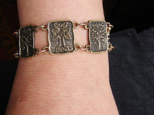 Wide Linked Bracelet Sterling Silver 925