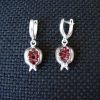 Set of Pomegranate Earrings and Necklace