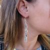 Long Earrings Sterling Silver 925