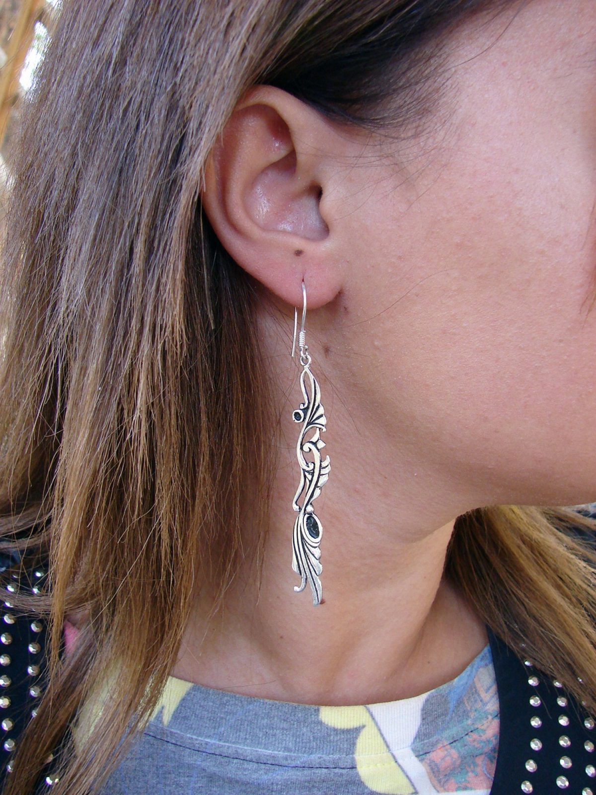 Long Earrings Sterling Silver 925