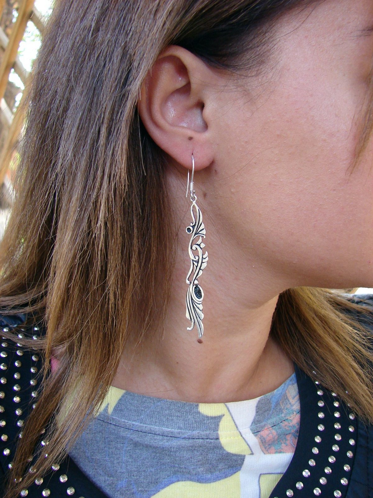 Long Earrings Sterling Silver 925