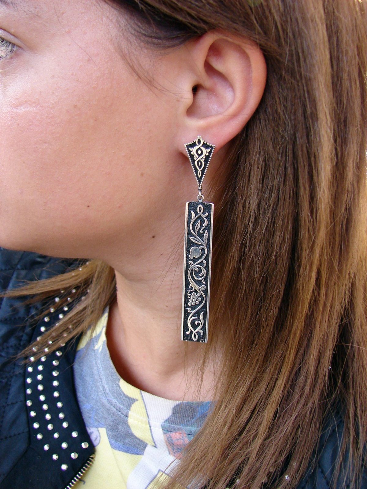 Long Earrings Sterling Silver 925