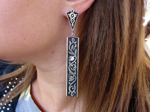 Long Earrings Sterling Silver 925