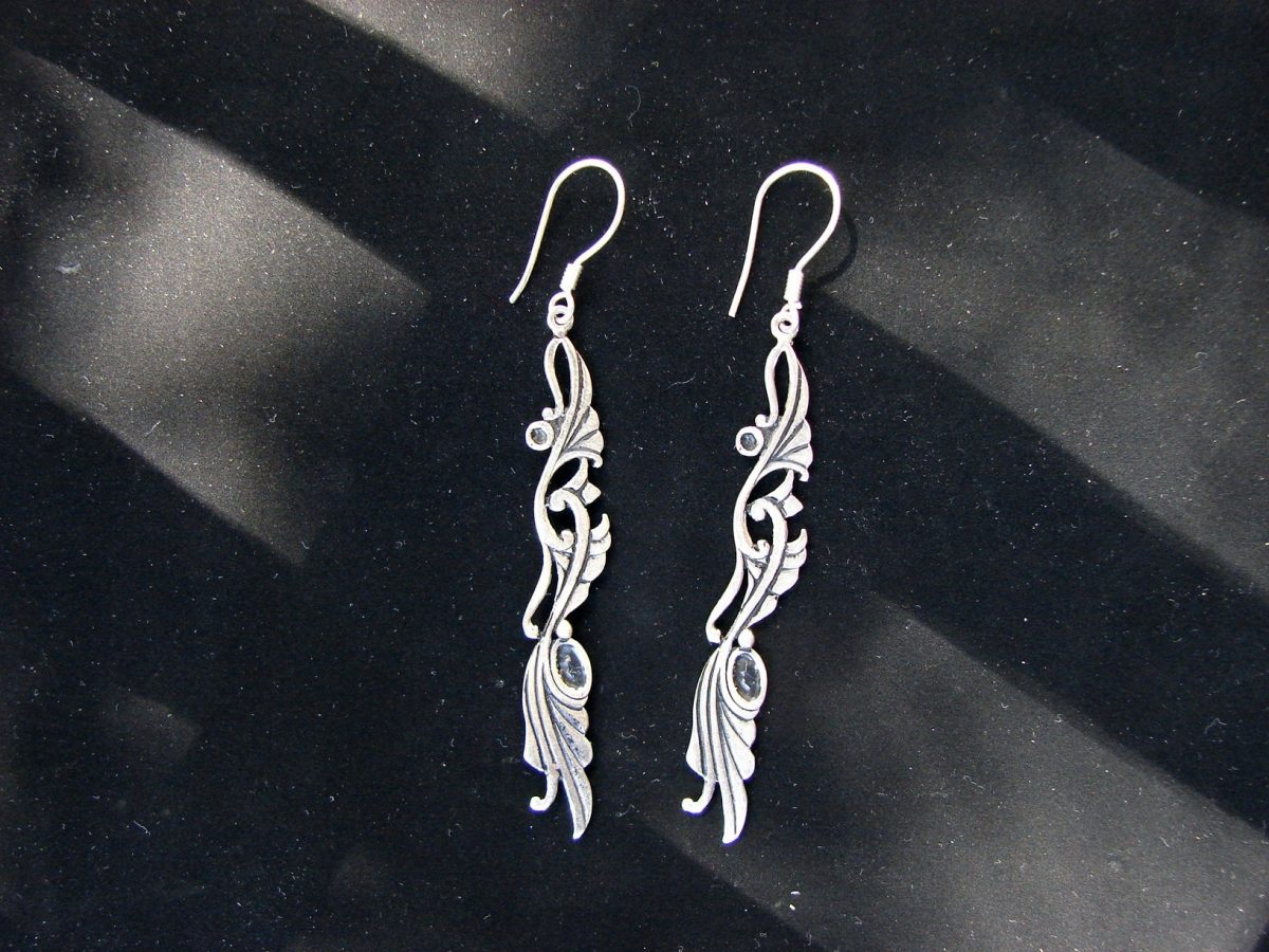 Long Earrings Sterling Silver 925