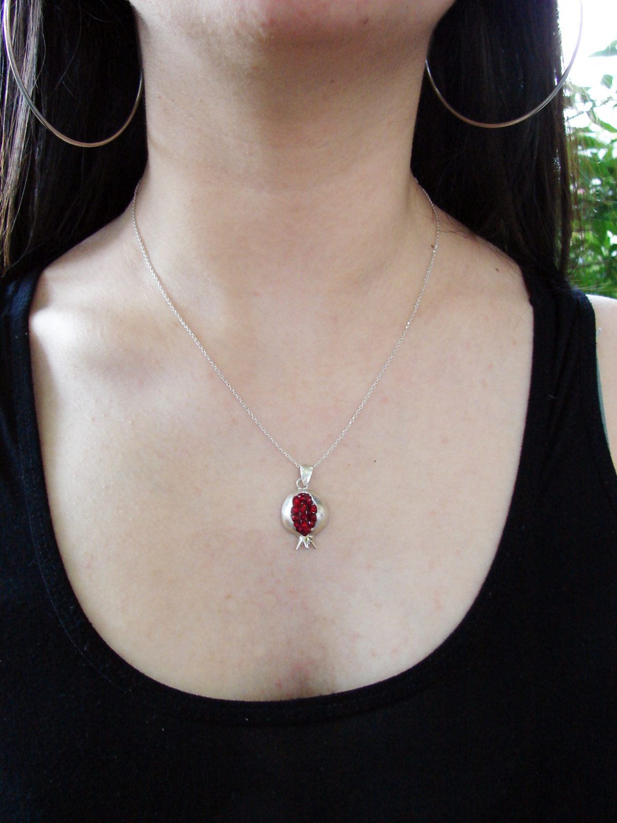 Pomegranate Necklace Silver
