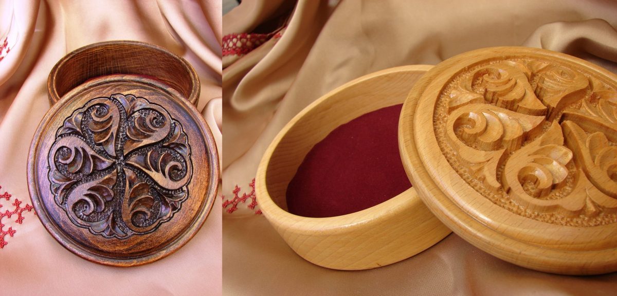 Round Wooden Jewelry Box