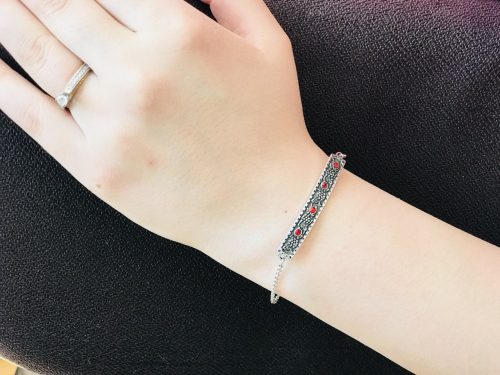 Bracelet Grapes with Red Zircon