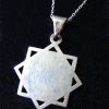 Pendant Eight pointed Star and Wheel of Eternity Sterling Silver 925