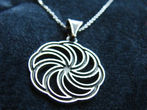 Pendant Wheel of Eternity Sterling Silver 925, Armenian Symbol