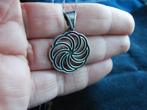 Pendant Wheel of Eternity Sterling Silver 925, Armenian Symbol