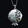 Prayer Book Pendant in form of Pomegranate, Lord's Prayer Our Father in Armenian, 925 Silver