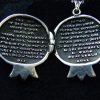 Prayer Book Pendant in form of Pomegranate, Lord's Prayer Our Father in Armenian, 925 Silver