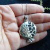 Prayer Book Pendant in form of Pomegranate, Lord's Prayer Our Father in Armenian, 925 Silver