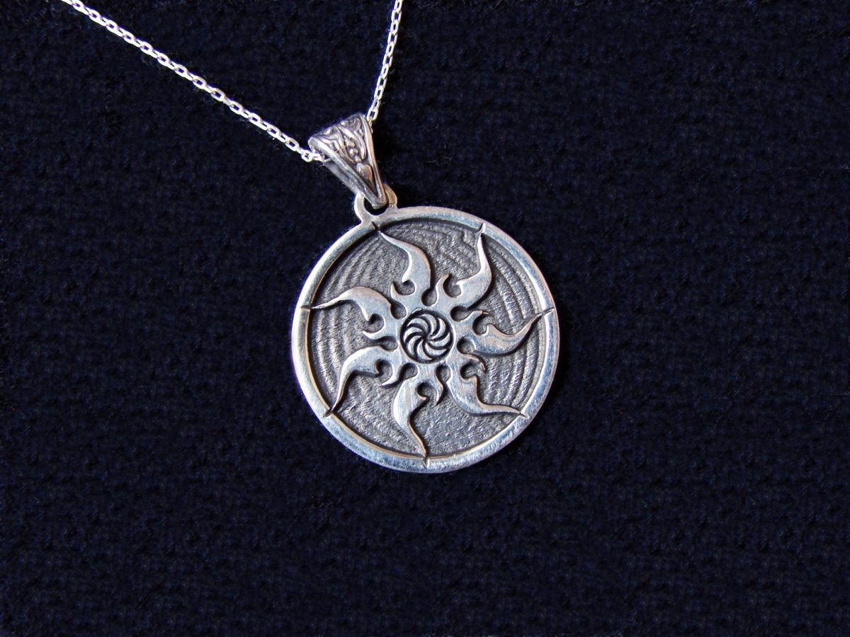 Pendant Sun and Wheel of Eternity 925 Sterling Silver