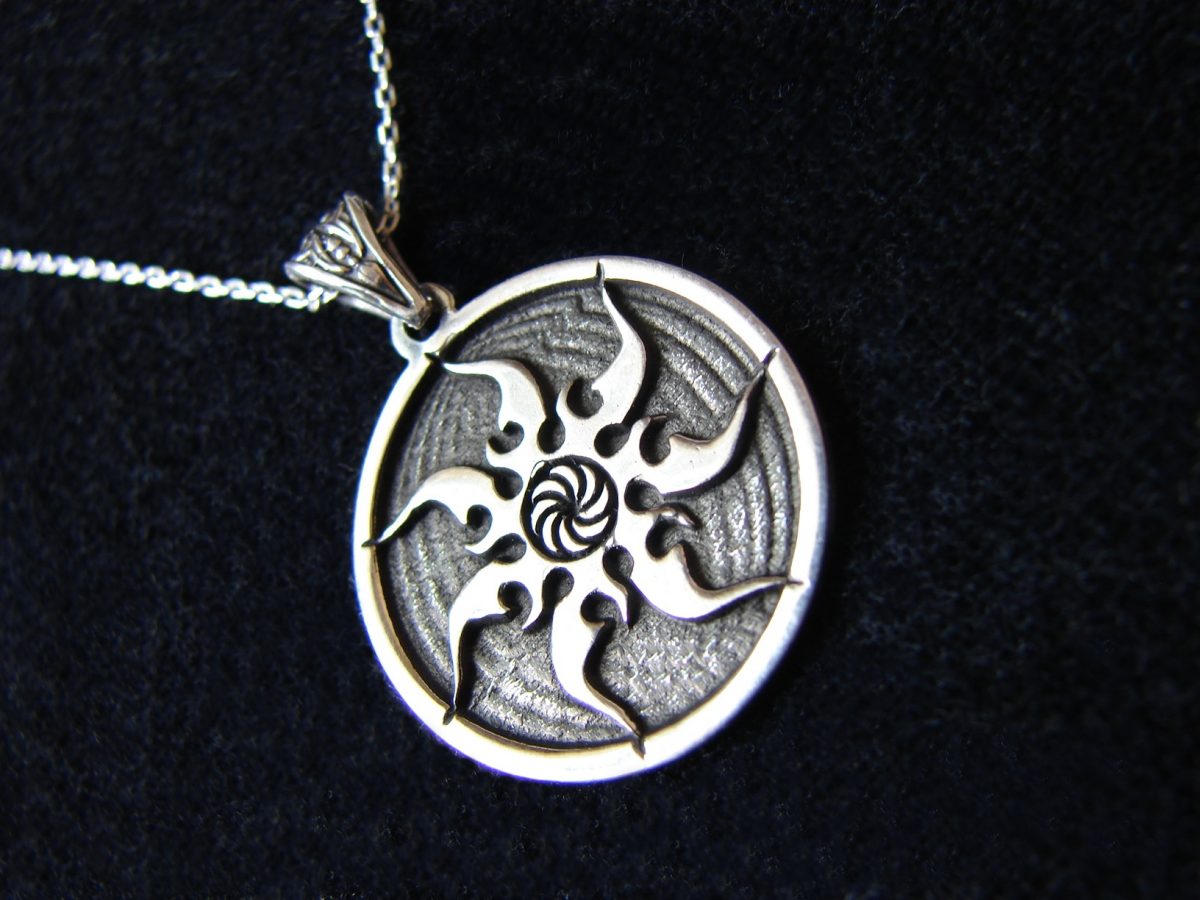 Pendant Sun and Wheel of Eternity 925 Sterling Silver