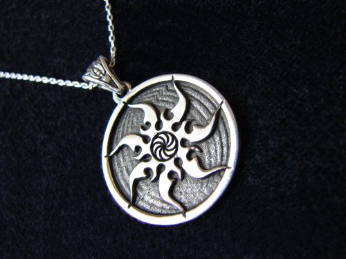 Pendant Sun and Wheel of Eternity 925 Sterling Silver