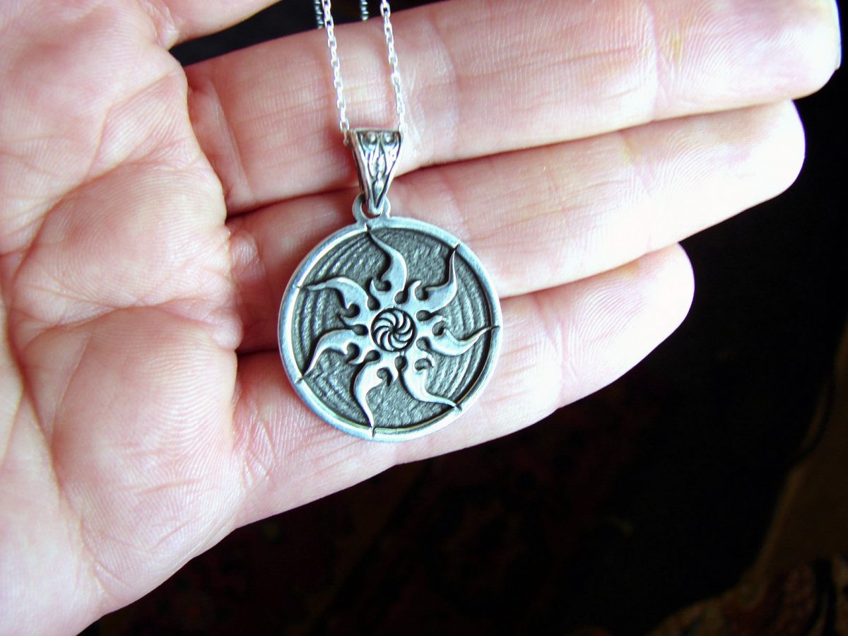 Pendant Sun and Wheel of Eternity 925 Sterling Silver