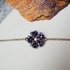 Bracelet Forget me Not Flower Sterling Silver 925, Armenian Symbol, Anmoruk