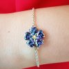 Bracelet Forget me Not Flower Sterling Silver 925, Armenian Symbol, Anmoruk