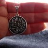 Armenian Alphabet Round Pendant 925 Sterling Silver, Armenian Letters
