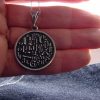 Armenian Alphabet Round Pendant 925 Sterling Silver, Armenian Letters