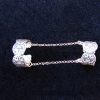 Silver Double Ring 925 Sterling Silver, Adjustable multi-finger