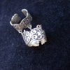 Silver Double Ring 925 Sterling Silver, Adjustable multi-finger