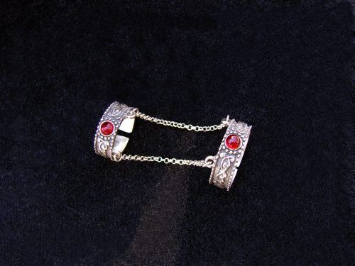 Silver Double Ring 925 Sterling Silver, Adjustable multi-finger