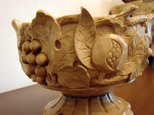 Hand Carved Natural Wooden Bowl,Vase