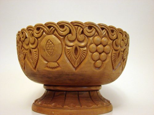 Large Hand Carved Natural Wooden Bowl,Vase