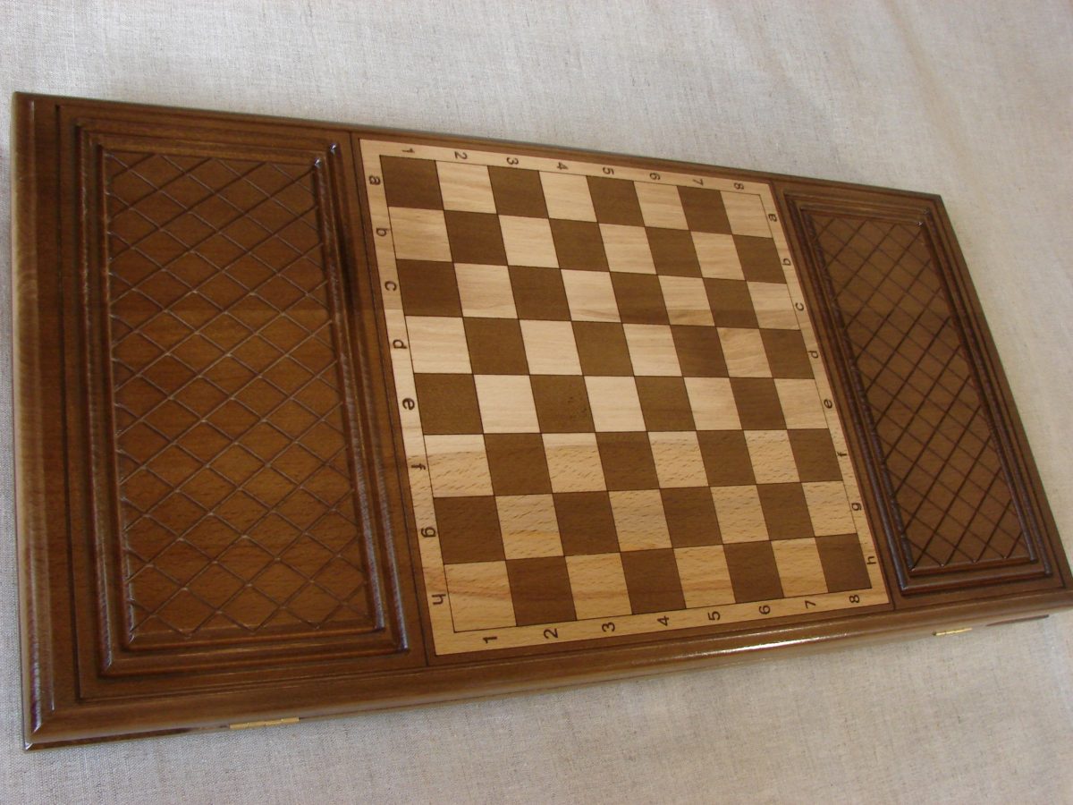 Wood Backgammon Set, Handmade Armenian Nardi Nardy