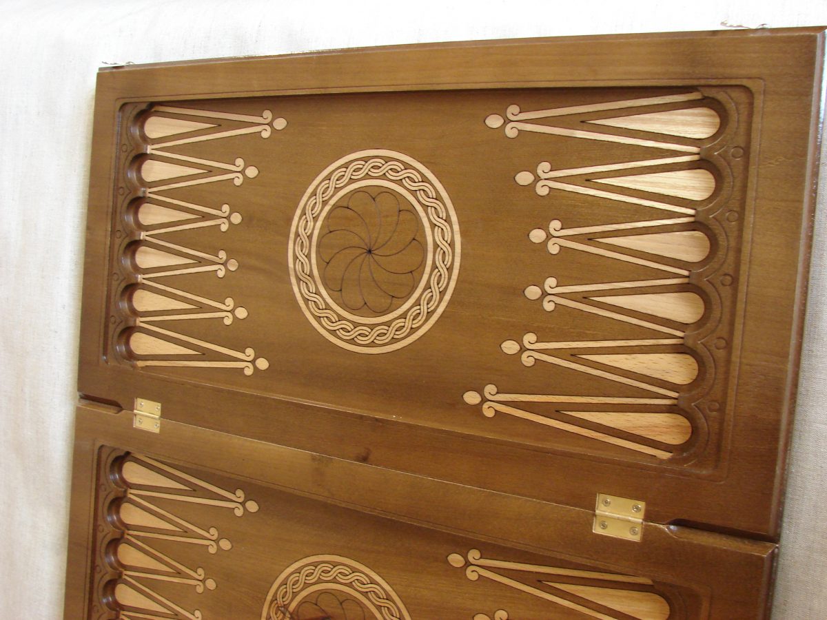 Wood Backgammon Set, Handmade Armenian Nardi Nardy