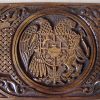 Backgammon Board Armenia Coat of Arms, Natural Wood, Nardi Nardy