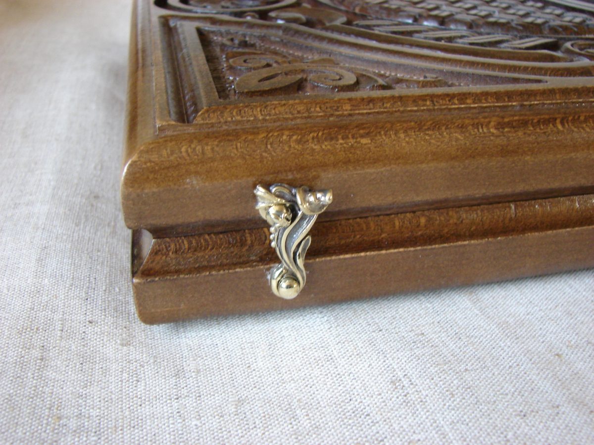 Backgammon Board Armenia Coat of Arms, Natural Wood, Nardi Nardy