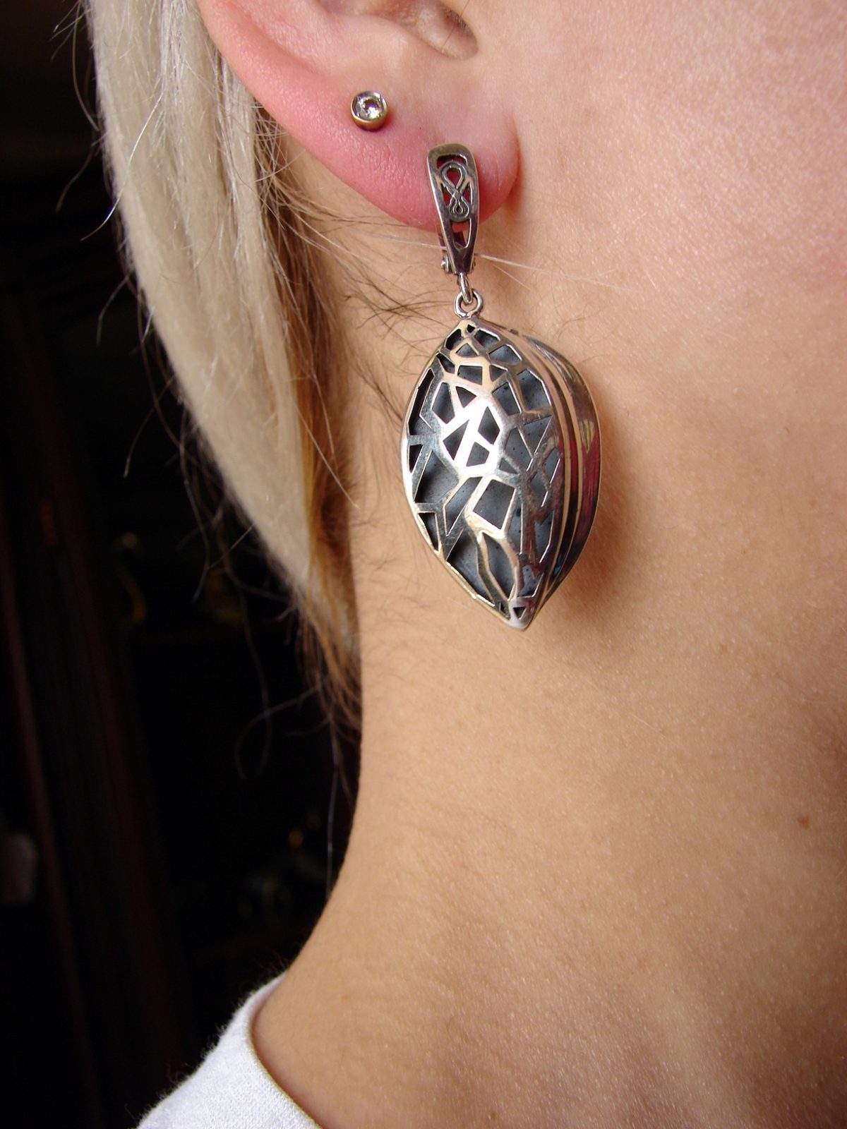 Set of Silver earrings and Ring
