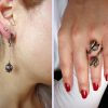 Set of Silver earrings and Ring Tulip