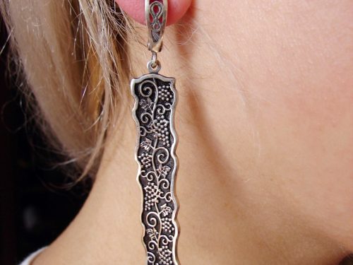 Set of Silver earrings and Ring