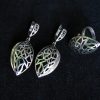 Set of Silver earrings and Ring