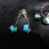 Set of Silver earrings and Ring