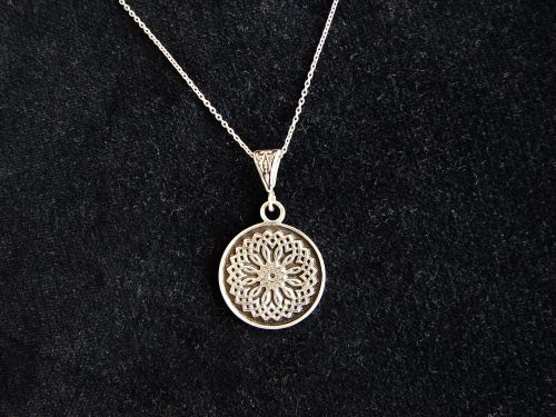 Silver Necklace Wheel of Eternity