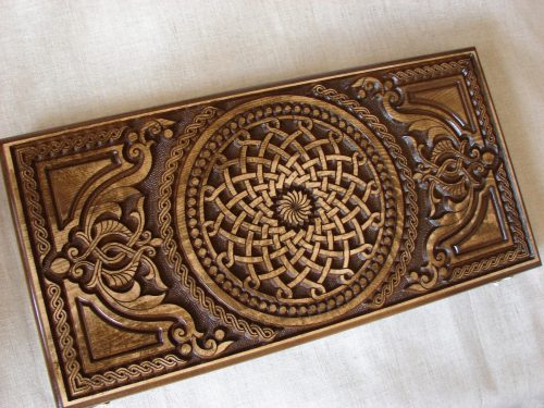 Armenian Handmade Backgammon, Natural Wood, Nardi Nardy